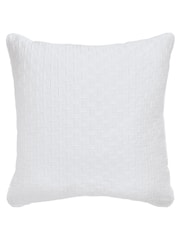 Ted Baker White T Quilted Polysatin Sham Pillowcase - Image 2 of 4