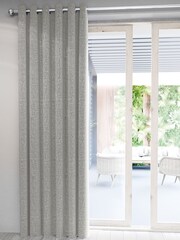 Nalu Nicole Scherzinger Silver Kalo Textured Fully Lined Eyelet Curtains - Image 2 of 4