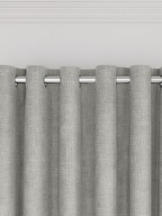 Nalu Nicole Scherzinger Silver Kalo Textured Fully Lined Eyelet Curtains - Image 3 of 4