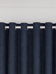Nalu Nicole Scherzinger Blue Kalo Textured Fully Lined Eyelet Curtains - Image 3 of 4