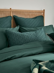 Ted Baker Green Silky Smooth Plain Dye 250 Thread Count 100% Cotton Fitted Sheet - Image 2 of 3