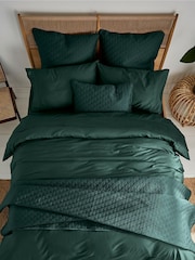 Ted Baker Green Silky Smooth Plain Dye 250 Thread Count 100% Cotton Fitted Sheet - Image 3 of 3