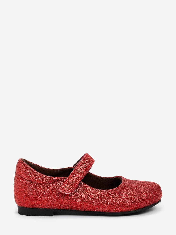 Red Glitter Standard Fit (F) Mary Jane Occasion Shoes - Image 1 of 4