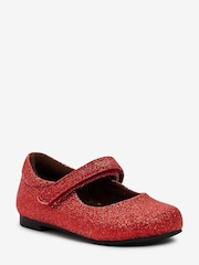 Red Glitter Standard Fit (F) Mary Jane Occasion Shoes - Image 2 of 4