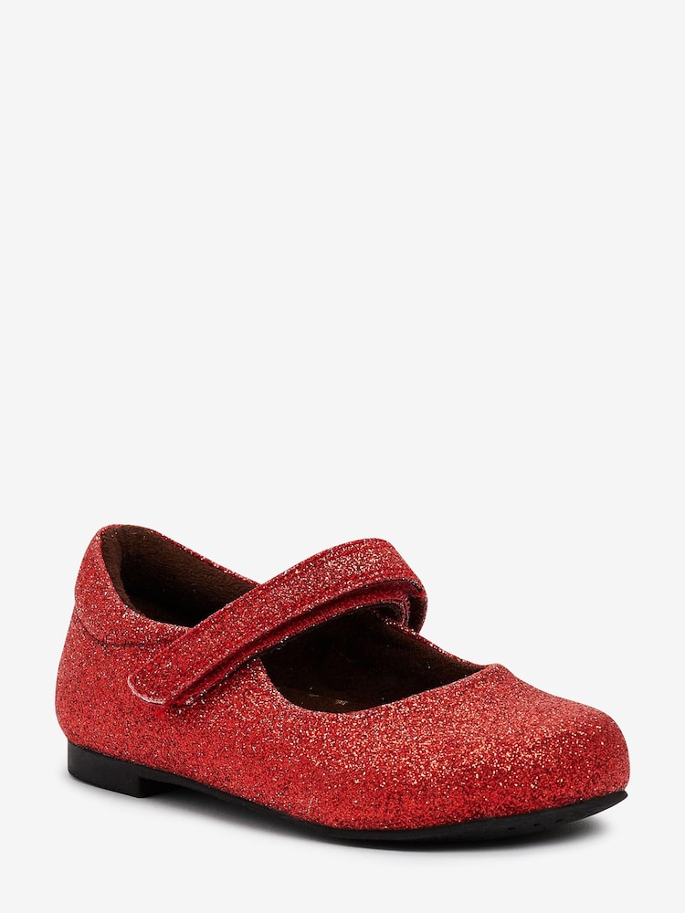 Red Glitter Standard Fit (F) Mary Jane Occasion Shoes - Image 2 of 4