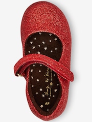 Red Glitter Standard Fit (F) Mary Jane Occasion Shoes - Image 3 of 4