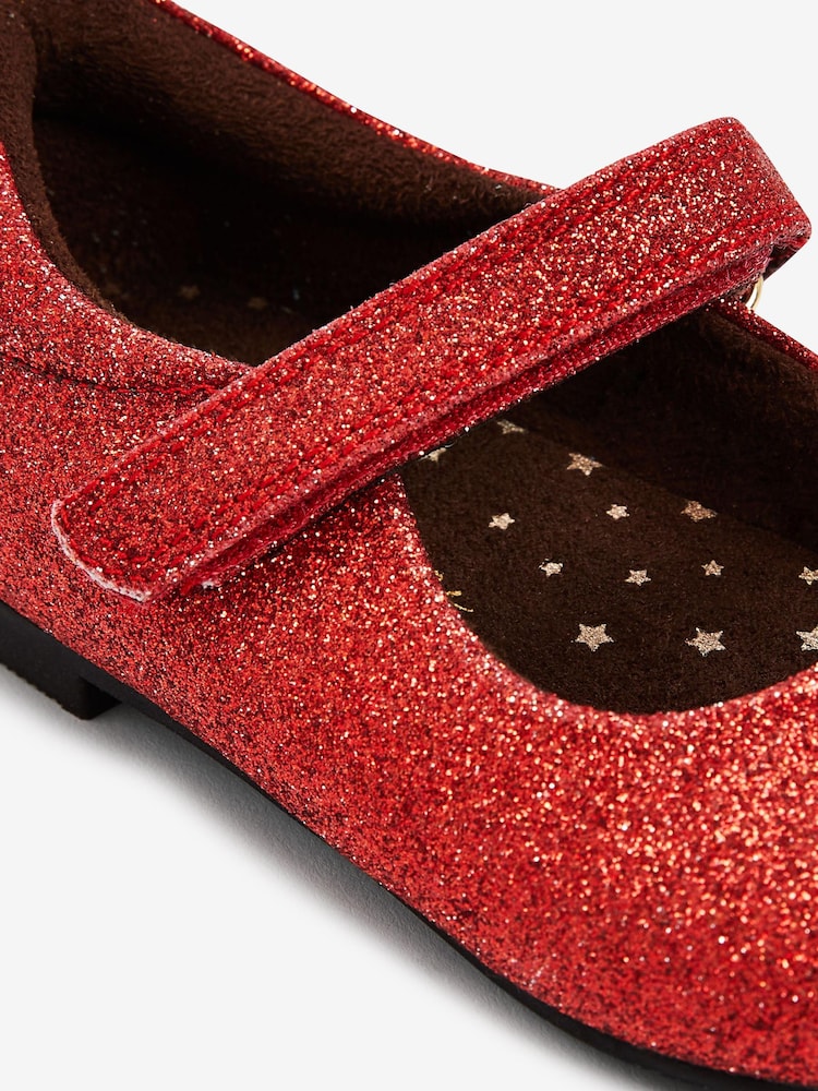 Red Glitter Standard Fit (F) Mary Jane Occasion Shoes - Image 4 of 4
