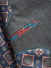 Charcoal Grey Slim Fit Wool Blend Suit: Jacket - Image 10 of 12
