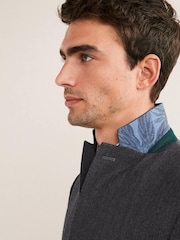 Charcoal Grey Slim Fit Wool Blend Suit: Jacket - Image 5 of 12