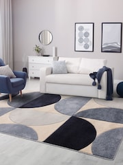 Asiatic Rugs Blue Sketch Curve Rug - Image 1 of 4