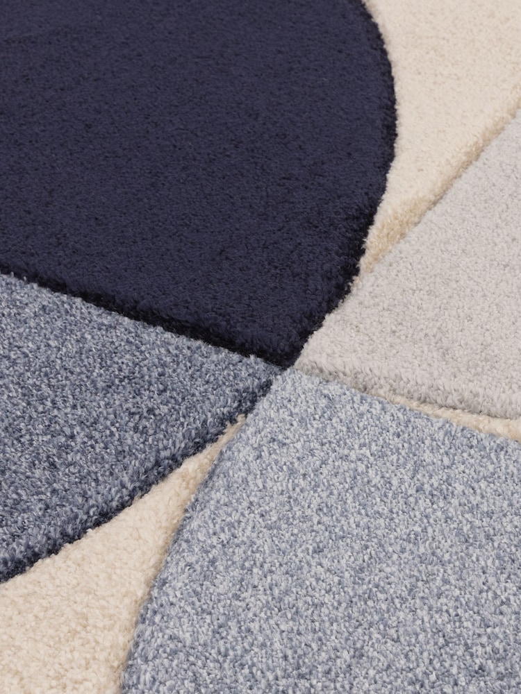 Asiatic Rugs Blue Sketch Curve Rug - Image 4 of 4