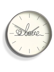 Jones Clocks Silver Silver Love Graphic Wall Clock - Image 2 of 3