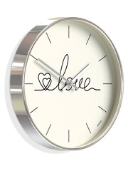 Jones Clocks Silver Silver Love Graphic Wall Clock - Image 3 of 3