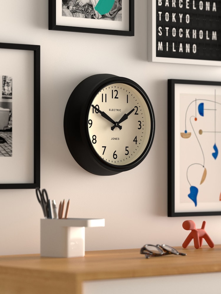 Jones Clocks Black Retro Telecom Wall Clock - Image 2 of 4 Jones Clocks Black Retro Telecom Wall Clock - Image 2 of 4