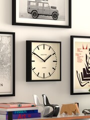 Jones Clocks Black Black Box Marker Dial Wall Clock - Image 2 of 4