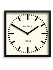 Jones Clocks Black Black Box Marker Dial Wall Clock - Image 3 of 4