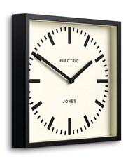 Jones Clocks Black Black Box Marker Dial Wall Clock - Image 4 of 4