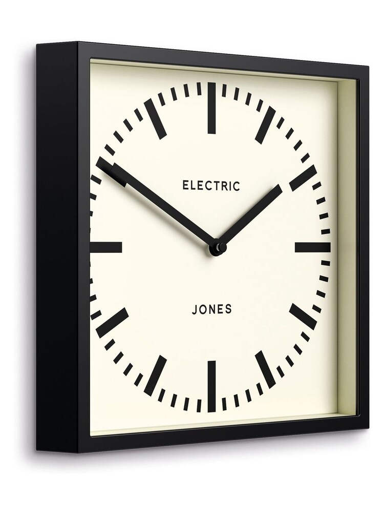 Jones Clocks Black Black Box Marker Dial Wall Clock - Image 4 of 4