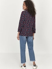 Khost Clothing Fruity geblümte Bluse, blau - Bild 2 von 4