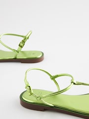 Green - Forever Comfort® Mirrored Toe Post Sandals - Image 7 of 8