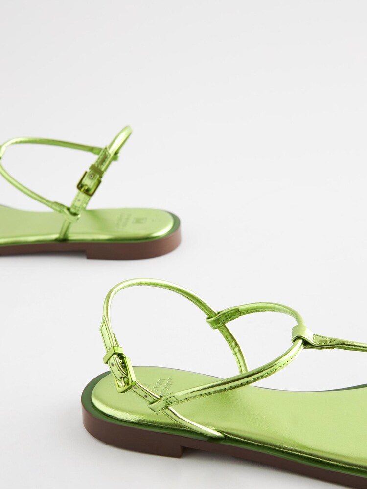 Green - Forever Comfort® Mirrored Toe Post Sandals - Image 7 of 8