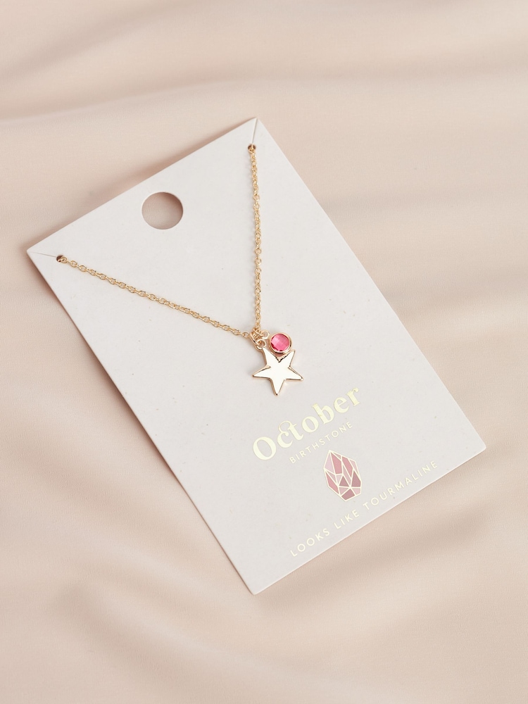 Gold Tone Birthstone Necklace November - Image 2 of 3 Gold Tone Birthstone Necklace November - Image 2 of 3
