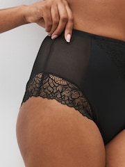 Black High Waist Brief Firm Tummy Control Shaping Briefs - Image 5 of 6