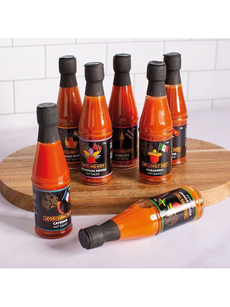 MenKind 7 Bottle of Hot Sauces Packed - Image 1 of 4