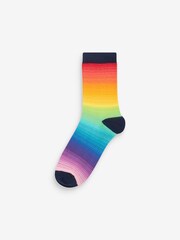 Rainbow Stripe/Spot Patterns Ankle Socks 5 Pack - Image 5 of 6