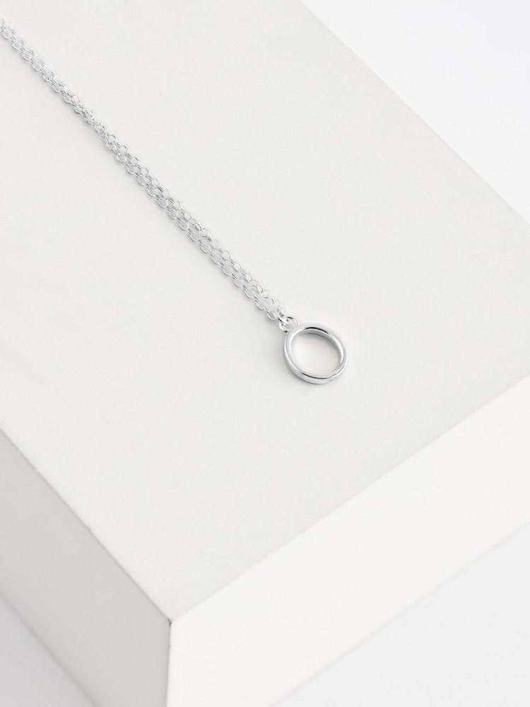 Sterling Silver O Initial Necklace - Image 1 of 3