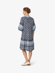 Noa Noa Blue Long Sleeved Sheer Tencel Dress - Image 2 of 7