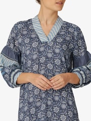 Noa Noa Blue Long Sleeved Sheer Tencel Dress - Image 3 of 7