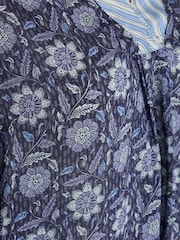 Noa Noa Blue Long Sleeved Sheer Tencel Dress - Image 5 of 7