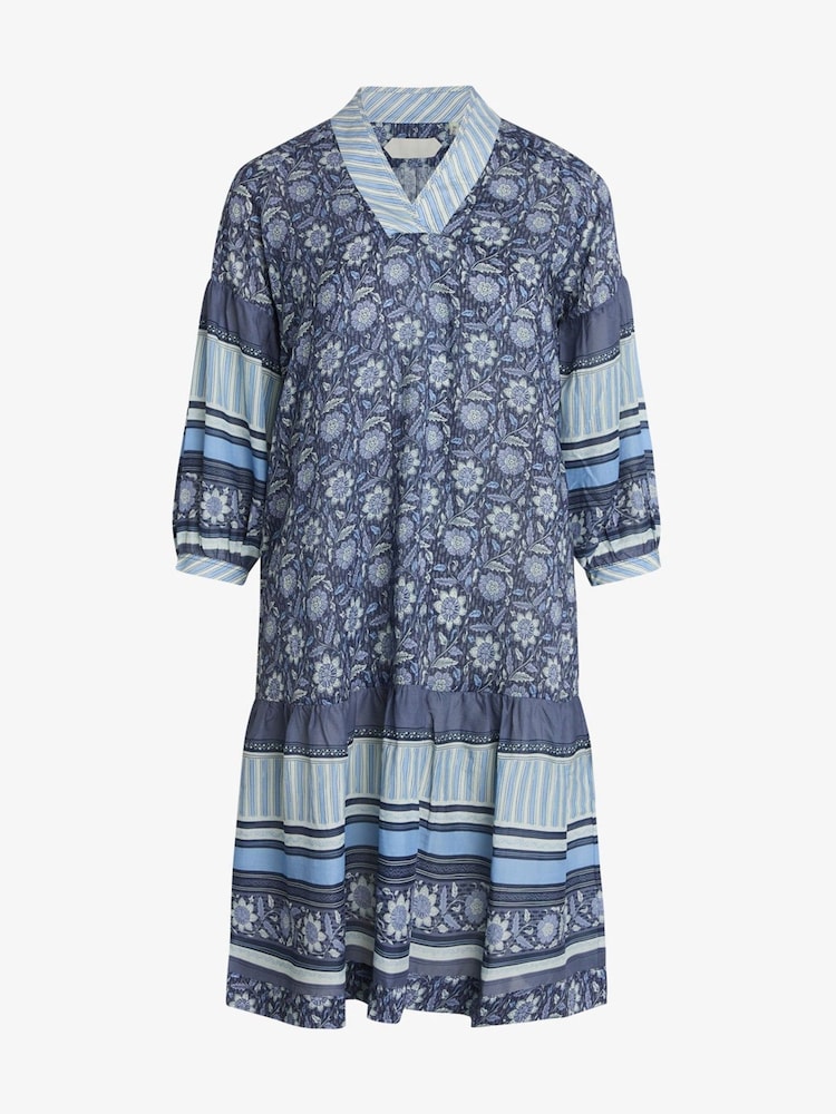 Noa Noa Blue Long Sleeved Sheer Tencel Dress - Image 7 of 7 Noa Noa Blue Long Sleeved Sheer Tencel Dress - Image 7 of 7