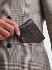 Reiss Chocolate Cabot Leather Wallet - Image 4 of 5