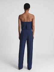 Reiss Navy Janine Bandeau Wide Leg Jumpsuit - Image 5 of 5