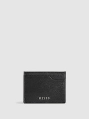 Reiss Black Cabot Leather Card Holder - Image 1 of 5