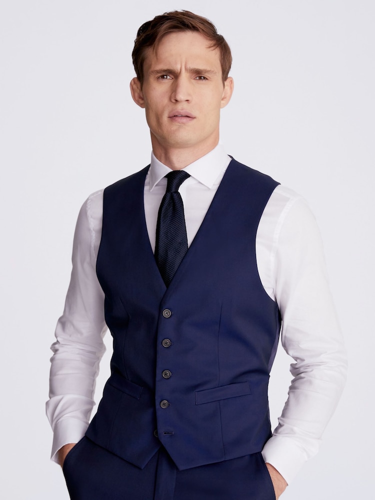 Inktblauw - Tailored - MOSS - London kostuum: herenvest - Image 1 of 3