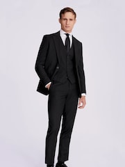 Zwart - Tailored - MOSS - Stretchkostuum: colbert - Image 4 of 8