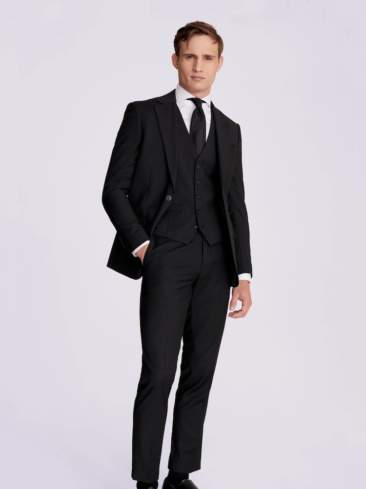 Zwart - Tailored - MOSS - Stretchkostuum: colbert - Image 4 of 8
