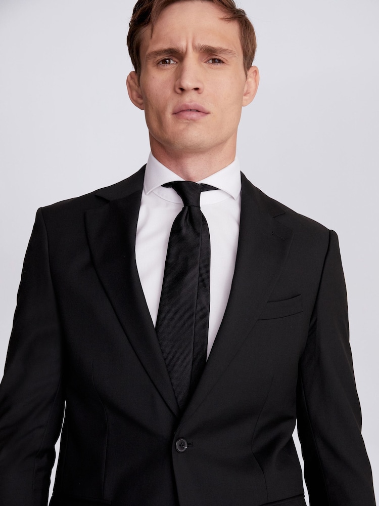 Zwart - Tailored - MOSS - Stretchkostuum: colbert - Image 6 of 8
