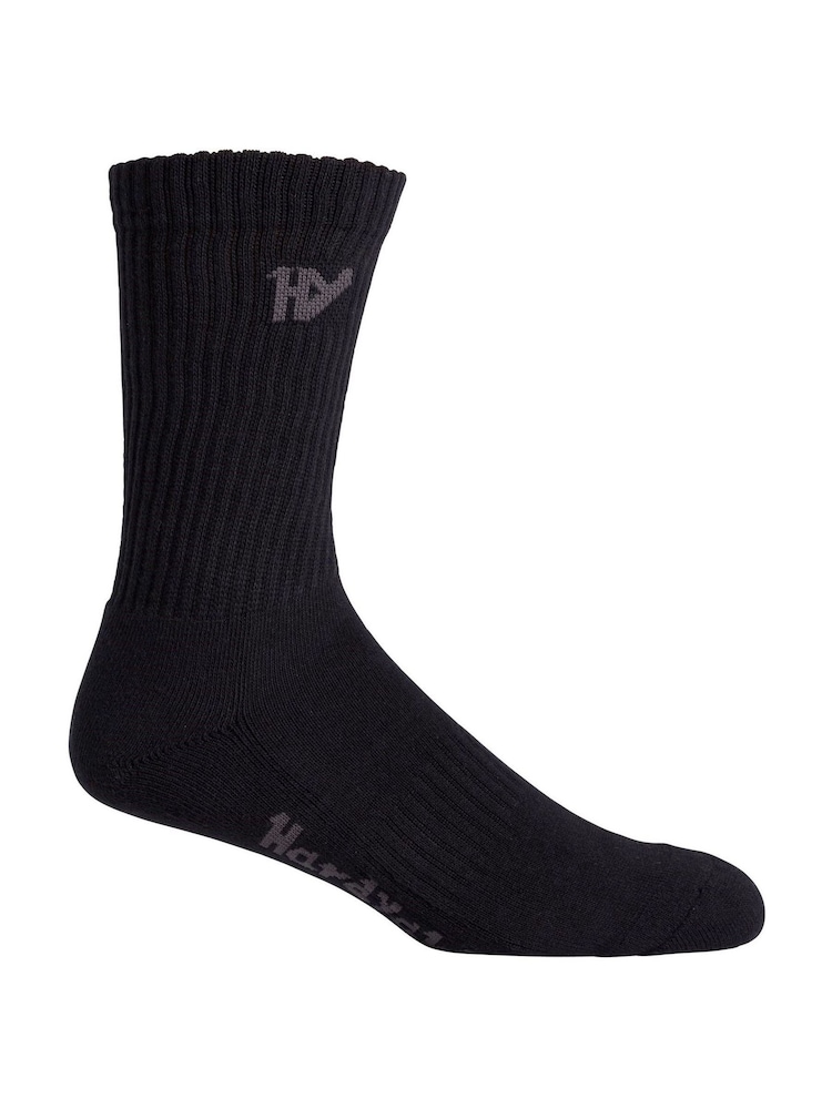 Hard Yakka Black Crew Work Socks 5 Pack - Image 2 of 2