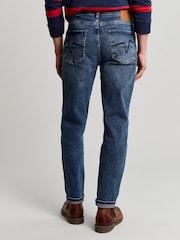 Joules Oakham Mid Wash Blue Slim Fit Five Pocket Denim Jeans - Image 2 of 5