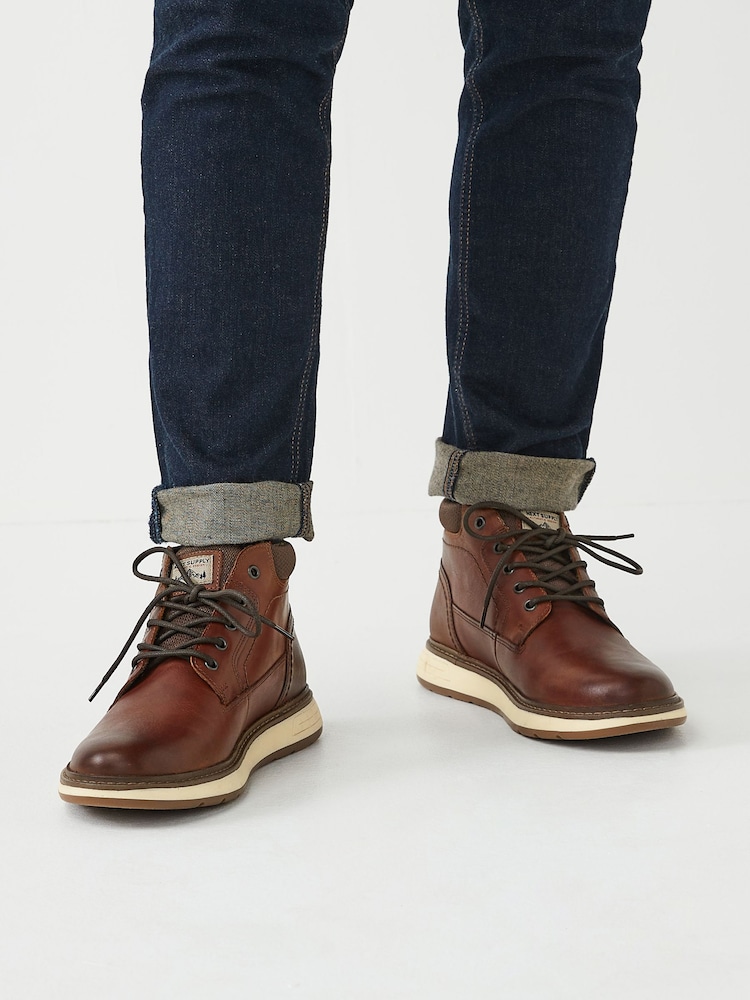 Brown Cleated Mid Boots - Image 1 of 6
