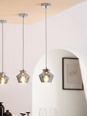 Smoke Grey Mini Calla Single Pendant Ceiling Light - Image 1 of 6