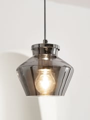 Smoke Grey Mini Calla Single Pendant Ceiling Light - Image 3 of 6