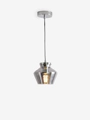 Smoke Grey Mini Calla Single Pendant Ceiling Light - Image 5 of 6