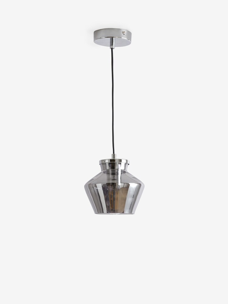 Smoke Grey Mini Calla Single Pendant Ceiling Light - Image 6 of 6