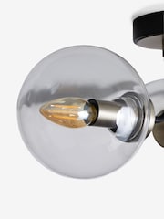 Black Jackson 3 Light Flush Ceiling Light - Image 6 of 8
