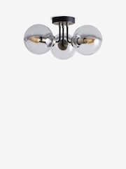 Black Jackson 3 Light Flush Ceiling Light - Image 8 of 8